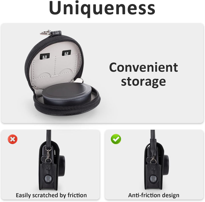 Rieibi Kameratasche für Instax Wide Evo Kamera, abnehmbare Tasche mit verstellbarer Schulter und Obj