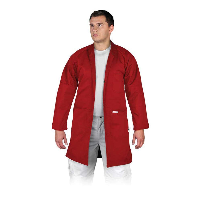 Quality Tunic coats Berufskittel Arztkittel Laborkittel Berufsmantel M Rot, M Rot