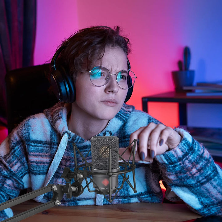Geekria For Creators Mikrofon-Stossdämpferhalterung, kompatibel mit Sennheiser MK4, MK8, TLM49, TLM1