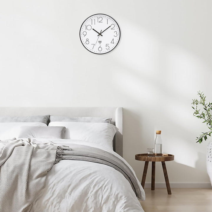 VIVILINEN Wanduhr Funk Geräuschlos Wanduhr Ohne Tickgeräusche Modern Funkwanduhr Lautlos Funkuhr Wan