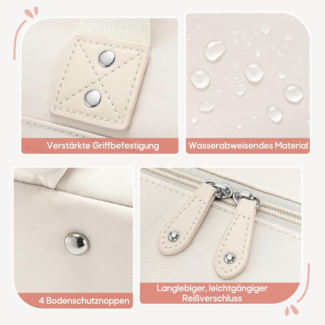 RAINSMORE Wickeltasche Kinderwagen mit Wickelunterlage und Schnullertasche | Gross Babytasche für Ma