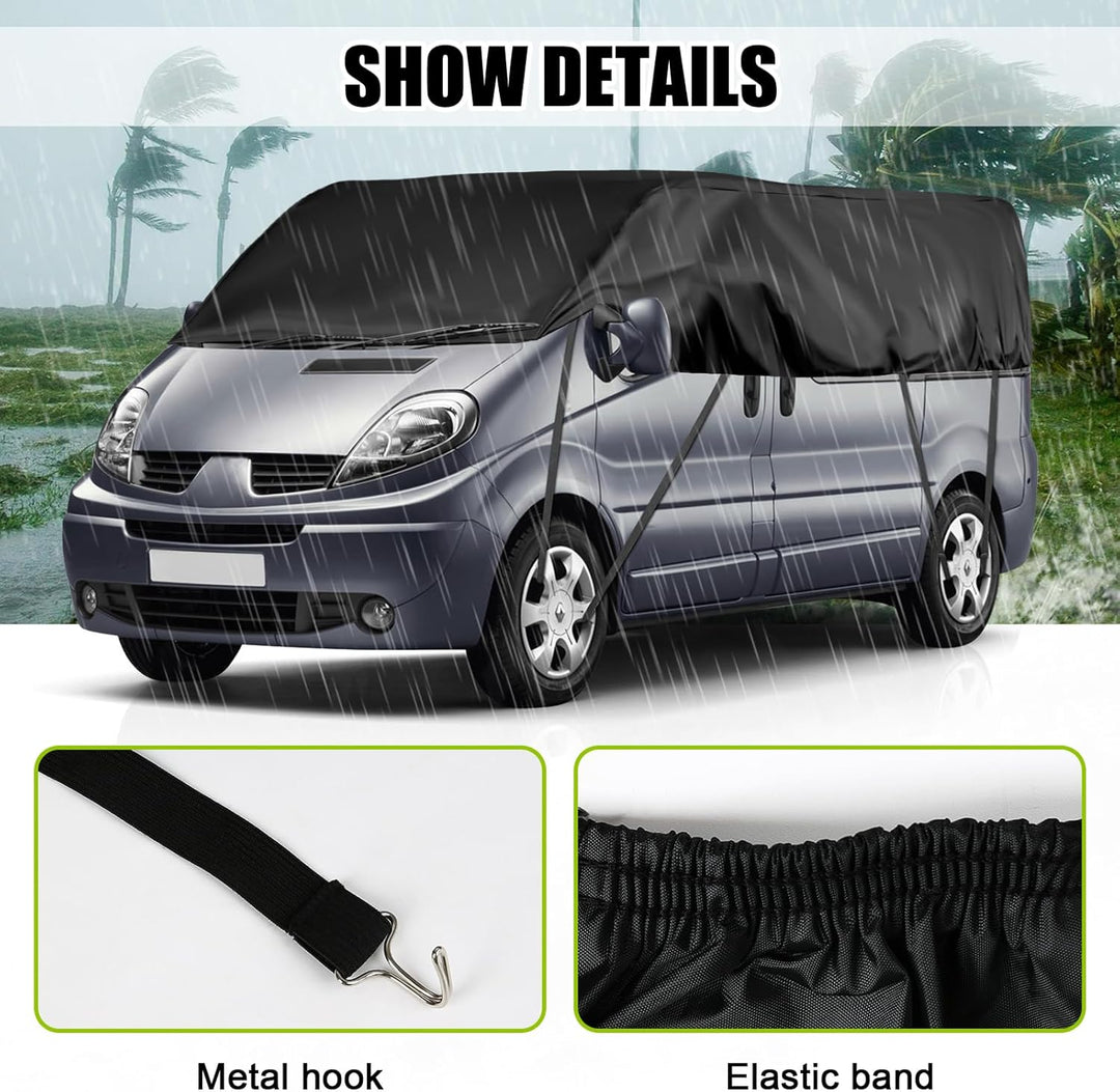 Autoabdeckung Wasserdicht Ersatz für Renault Trafic 2010-2025 LWB, Halbgarage, Autohülle Autoplane,