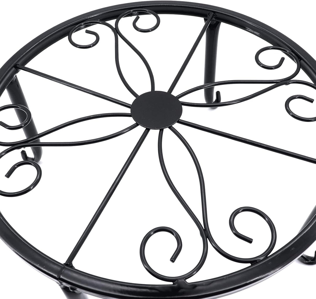 Gearific 4 Stück Metall Pflanzenständer, Eisen Pflanzenhalter, Blumentopfständer für Indoor Outdoor