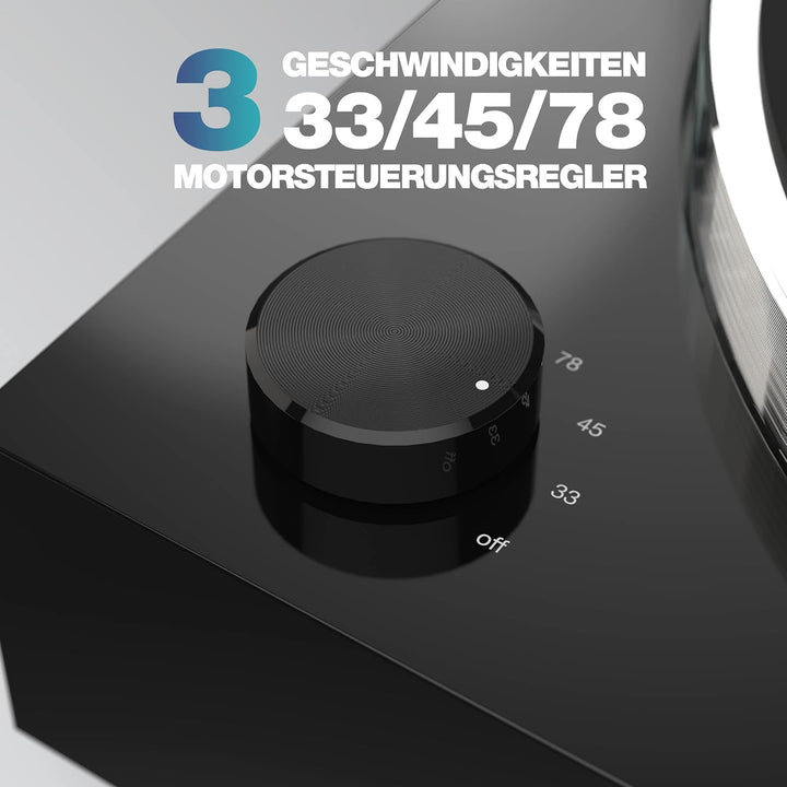 Reloop Turn X - Premium HiFi-Plattenspieler inkl. Ortofon 2M Blue Tonabnehmer, Super High Torque-Dir