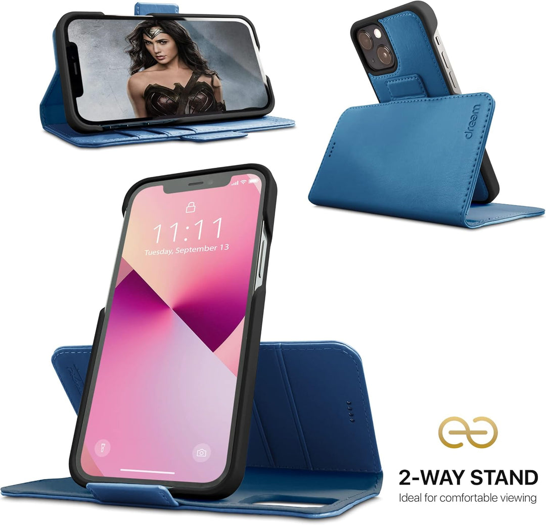 Dreem Fibonacci kompatibel mit iPhone 13 Brieftaschen-Etui / 2-in-1 stossfestes Etui und abnehmbares