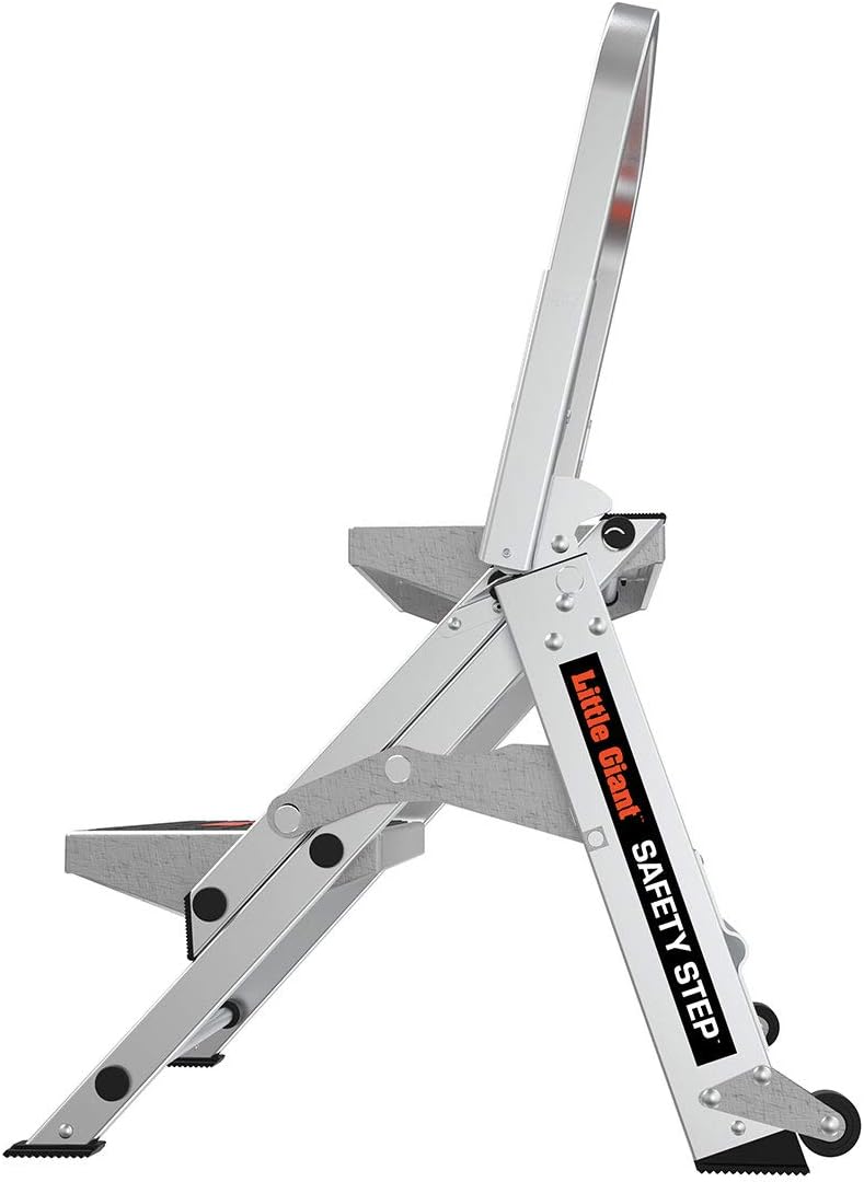 Little Giant Ladders, Safety Step, 2-Step, 2 foot, Step Stool, Aluminum, Type 1A, 300 lbs weight rat