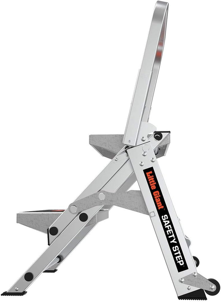 Little Giant Ladders, Safety Step, 2-Step, 2 foot, Step Stool, Aluminum, Type 1A, 300 lbs weight rat