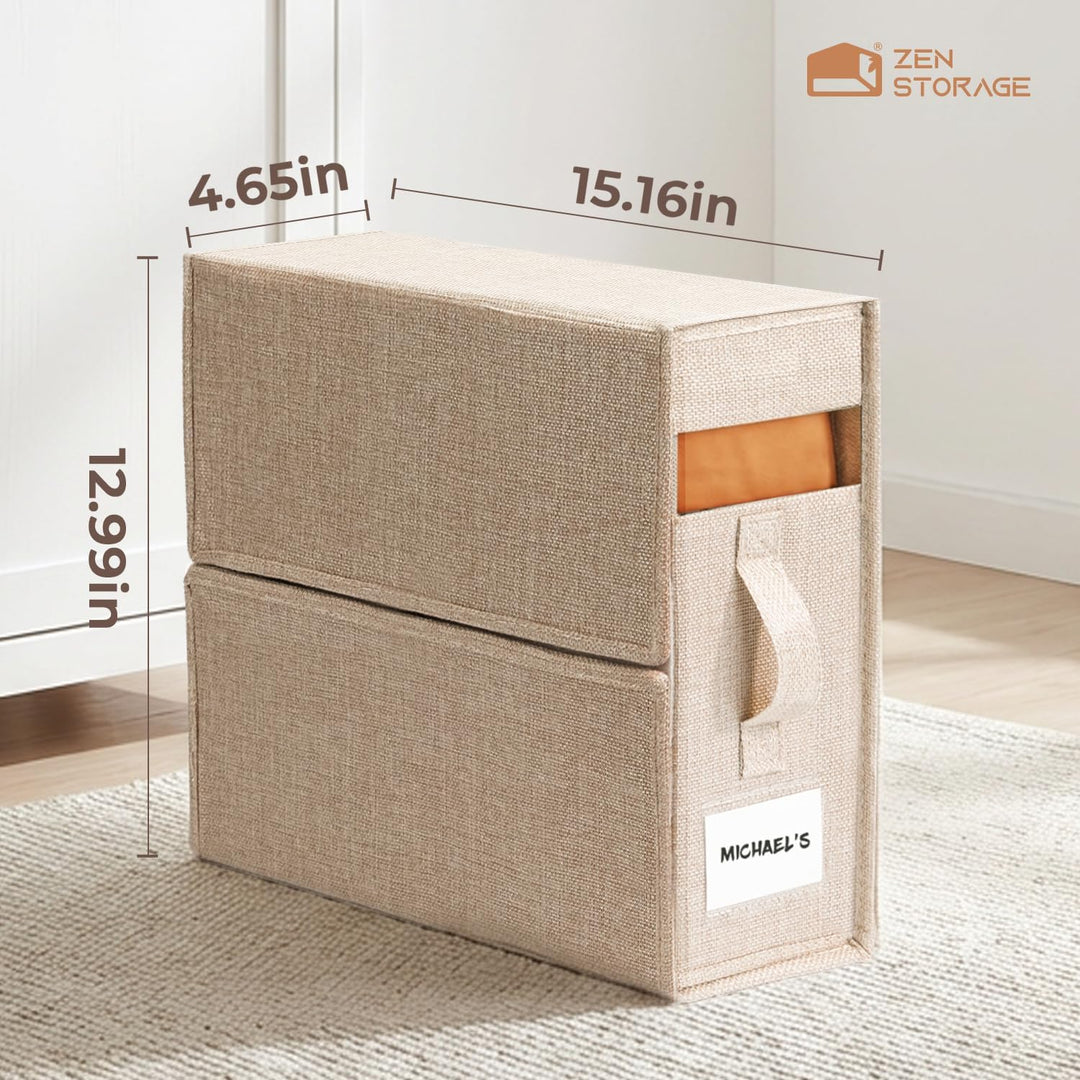 Bettlaken-Organizer und Aufbewahrung: King/Queen-Size-Bettlaken-Organizer mit Fenster, faltbarer und