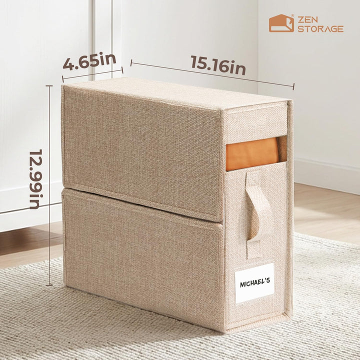 Bettlaken-Organizer und Aufbewahrung: King/Queen-Size-Bettlaken-Organizer mit Fenster, faltbarer und