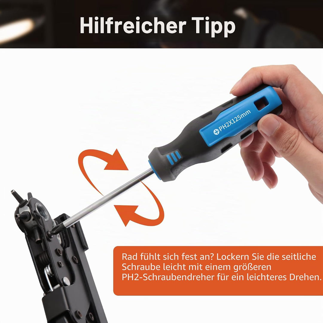 XOOL Lochzange für Leder, Gürtel Lochzange mit Hebelübersetzung, Ermüdungsfreies Arbeiten, Locher, G