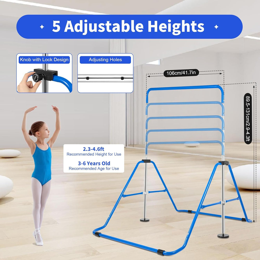 Gymnastik Reck Stufenbarren Klimmzugstange Reckstange Turnen Training Klappbare Gymnastikstange Kind