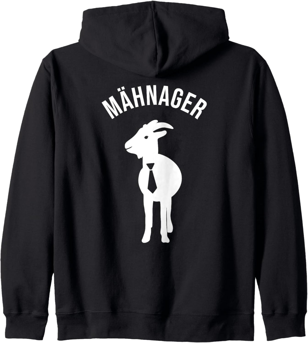 Mähnager | Führungskraft von Ziegen | Backprint Rückendruck Kapuzenjacke