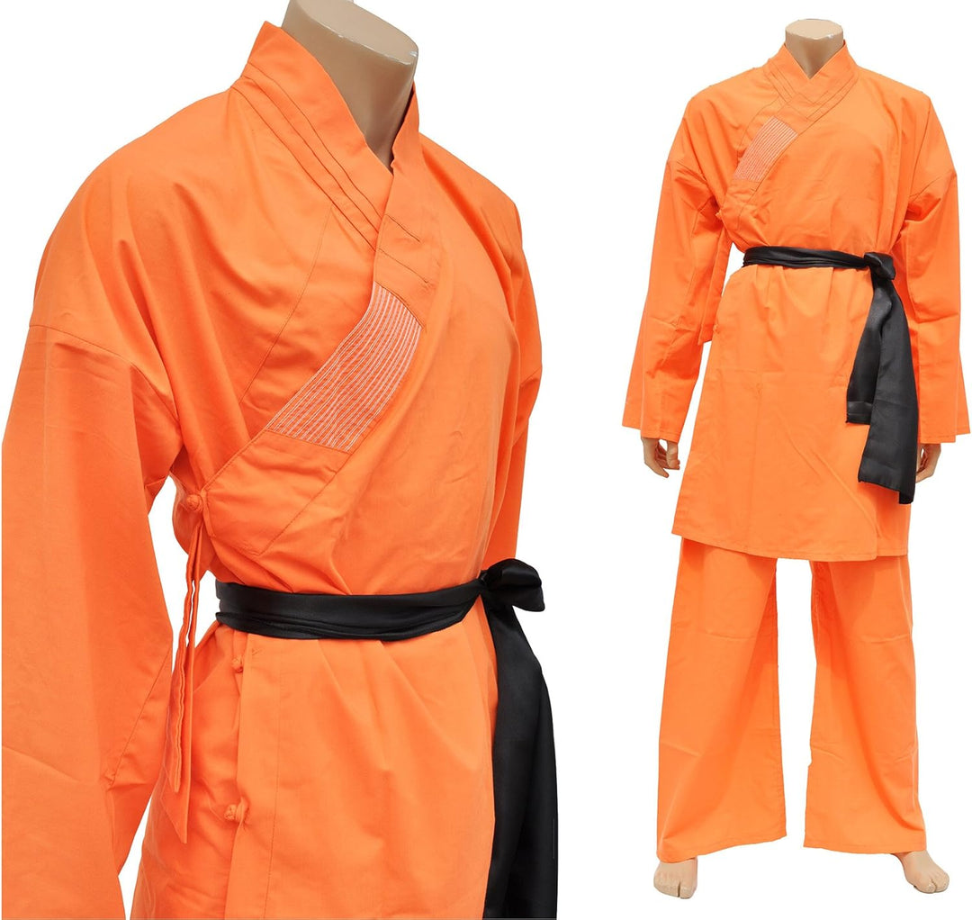 Shaolin-Anzug, Baumwolle, orange
