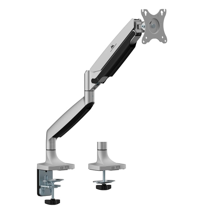Maclean Doppelarm-Monitorhalterung mit Gasfeder für 17-45" Zoll Bildschirm bis zu 16kg | Tragarm, Ti