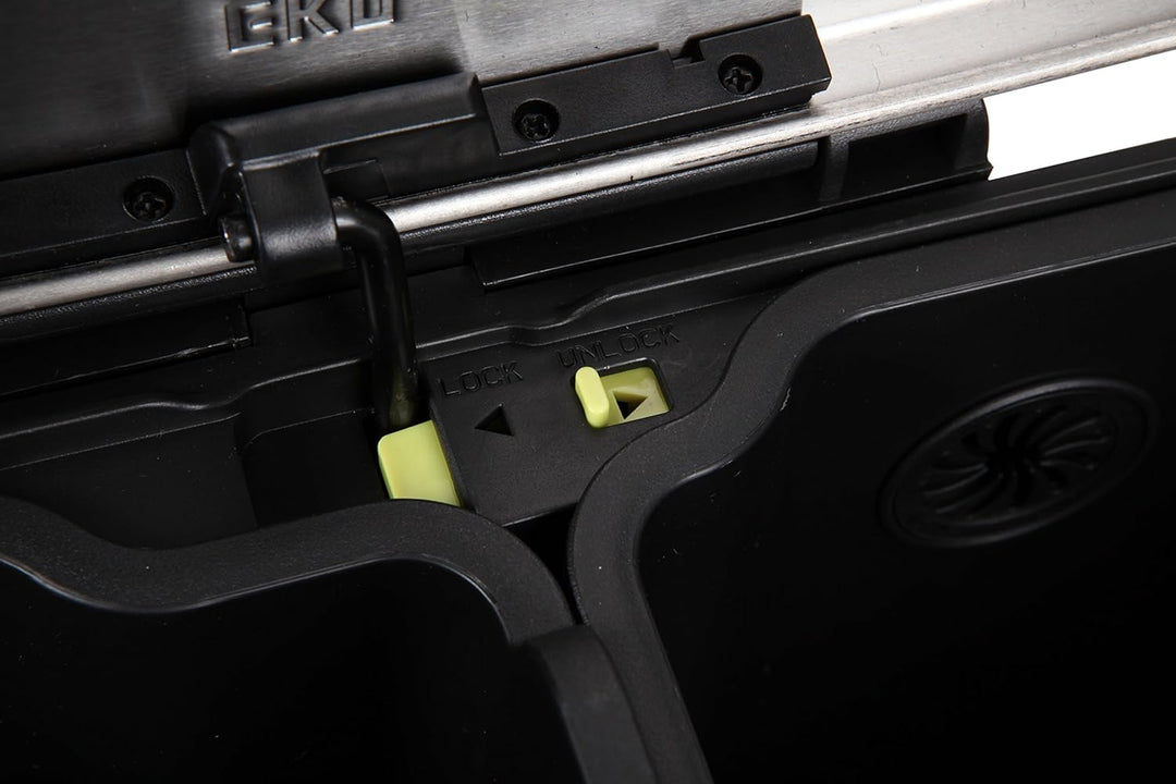 EKO E-Cube Tretmülleimer 10+9L Mülltrenner (32 x 36,6 x 44,5 cm, Dämpfer-System, Fingerabdruck frei,