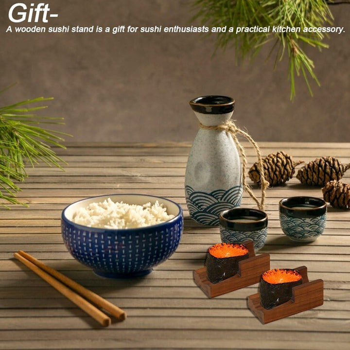 Sushi-rollenhalter Aus Holz, Japanisches Sushi-Regal, Taco-ständer Aus Holz, Sushi-handrollenhalter,