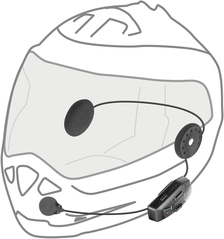 INTERPHONE UCOM7R - Doppelt - Abnehmbare Bluetooth 5.2-Motorrad-Gegensprechanlage und integrierter A