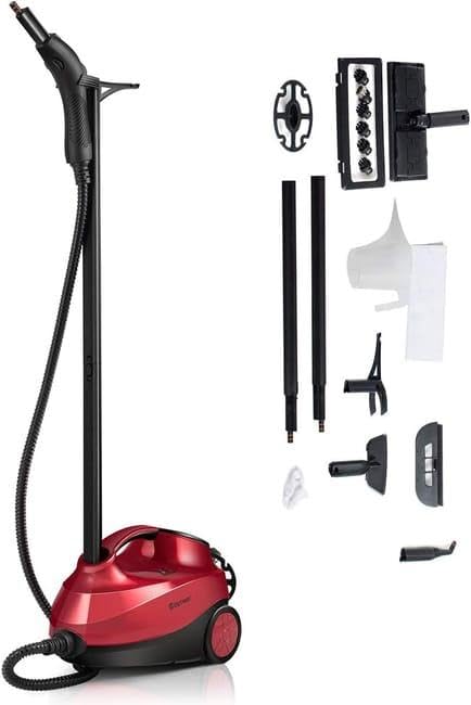 COSTWAY Dampfreiniger mit 19 Zubehörteilen, Bodendampfreiniger für Teppiche, Fussböden, Fenster / 20