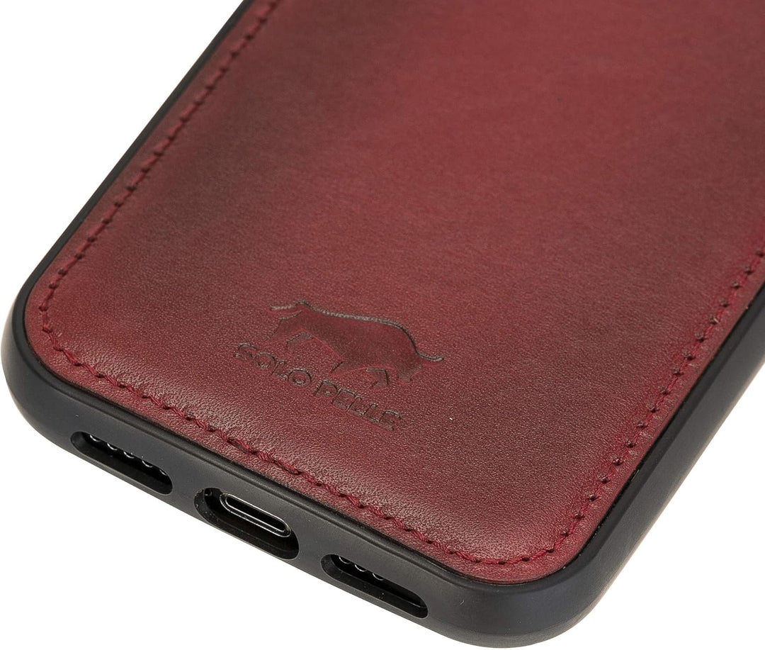 Solo Pelle Lederhülle für das iPhone 12/12 Pro in 6.1 Zoll Stanford Case Leder Hülle Ledertasche Bac