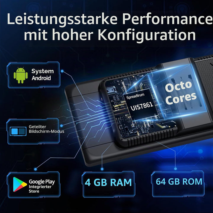11,3 Zoll CarPlay Android Auto Display Android 8Kern 4GB RAM 64GB Speicher Autoradio kompatibel CarP