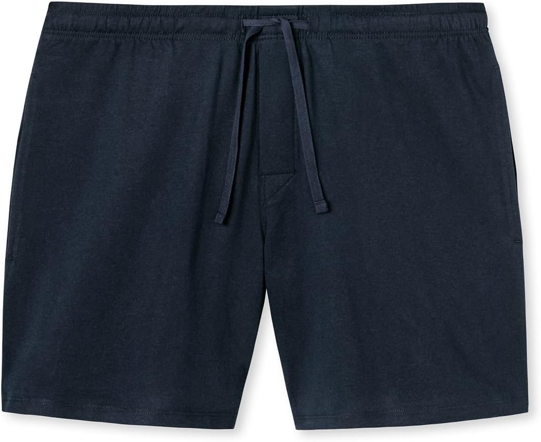 Schiesser Herren Kurze Schlafhose-Mix + Relax Pyjamaunterteil 52/ L Dunkelblau_163838, 52/ L Dunkelb