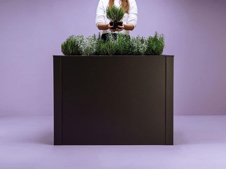 deinbeet Design-Hochbeet aus Aluminium-Metall, 100x60 cm und 100x100 cm, 8 Farben, Made in Germany (