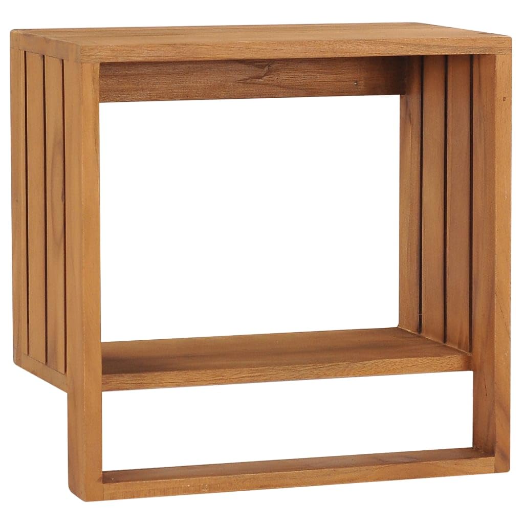 vidaXL Teak Massiv Handtuchregal Wandmontage Handtuchhalter Wandregal Bad Handtuchablage Hängeregal