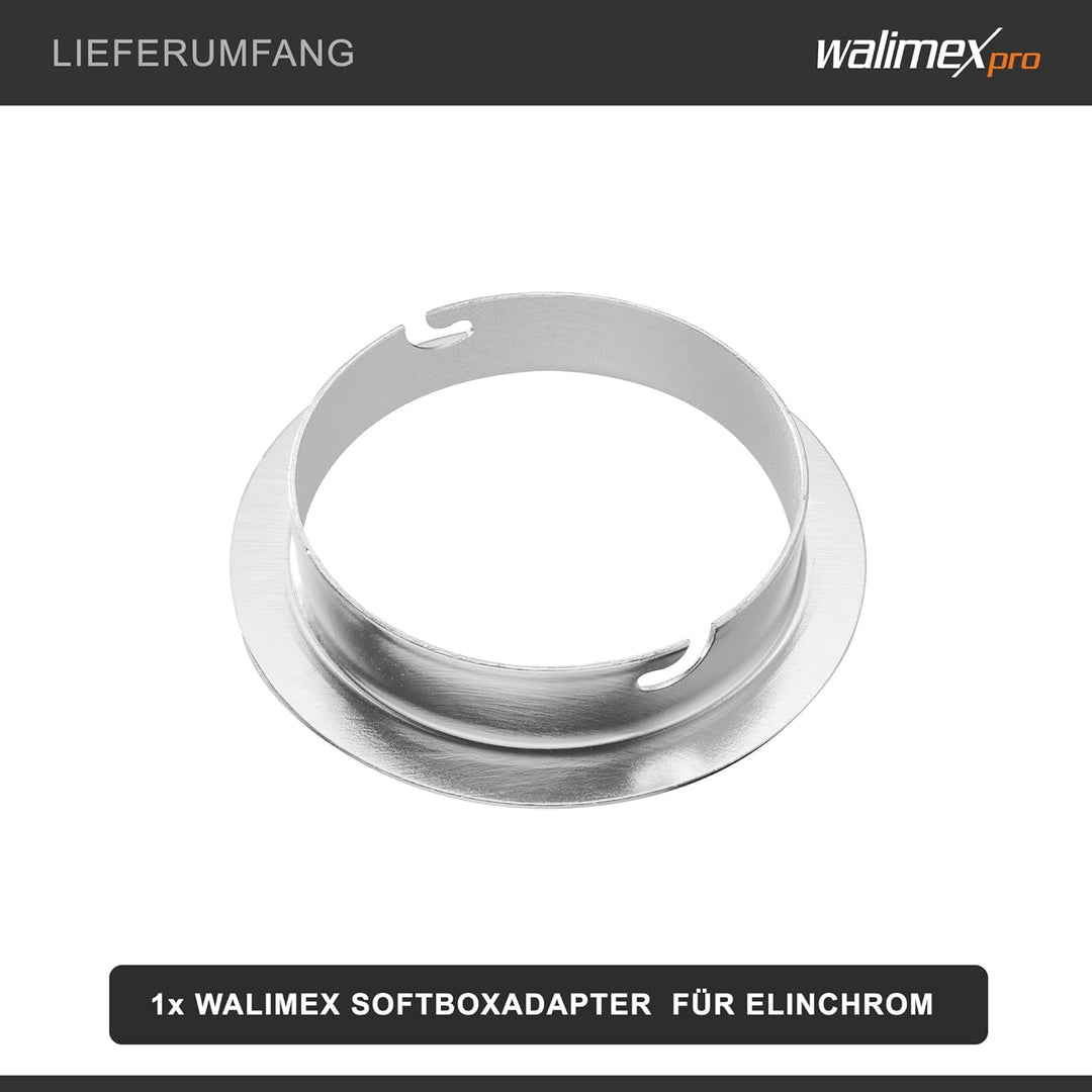 Walimex Softboxadapter für Elinchrom (Aussendurchmesser: 15,2 cm)