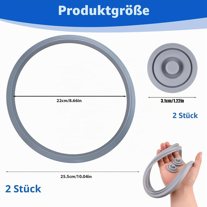 2 Stück Dichtungsringe Schnellkochtopf kompatibel mit WMF, 2 Stück Kochsignaldichtung, 6068559990 60