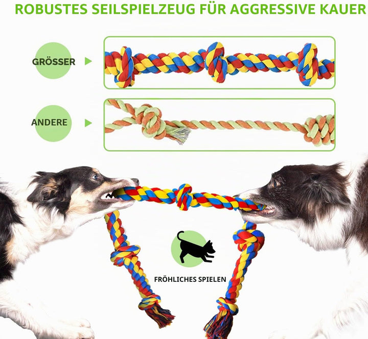 Kauspielzeug für grosse Hunde, grosse Rassen, strapazierfähiges Dental-Seil für mittelgrosse Hunde,