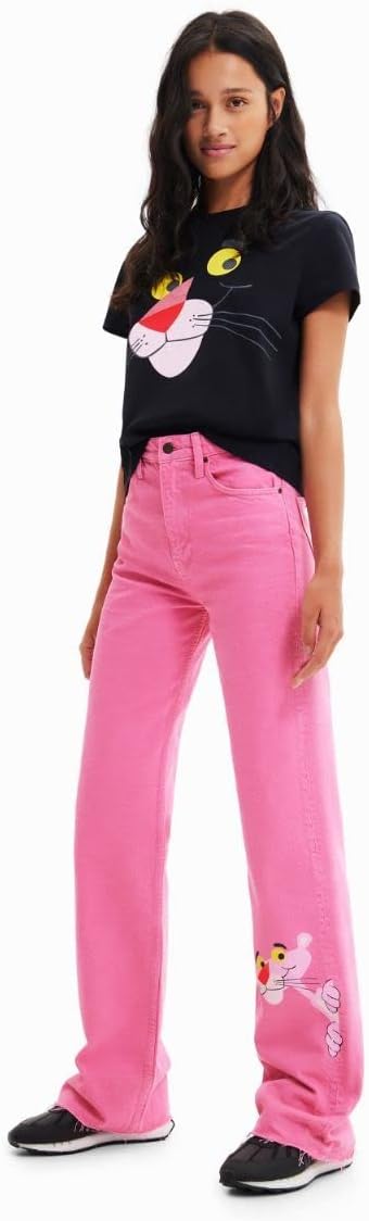 Desigual Damen Jeans 34 Rot, 34 Rot