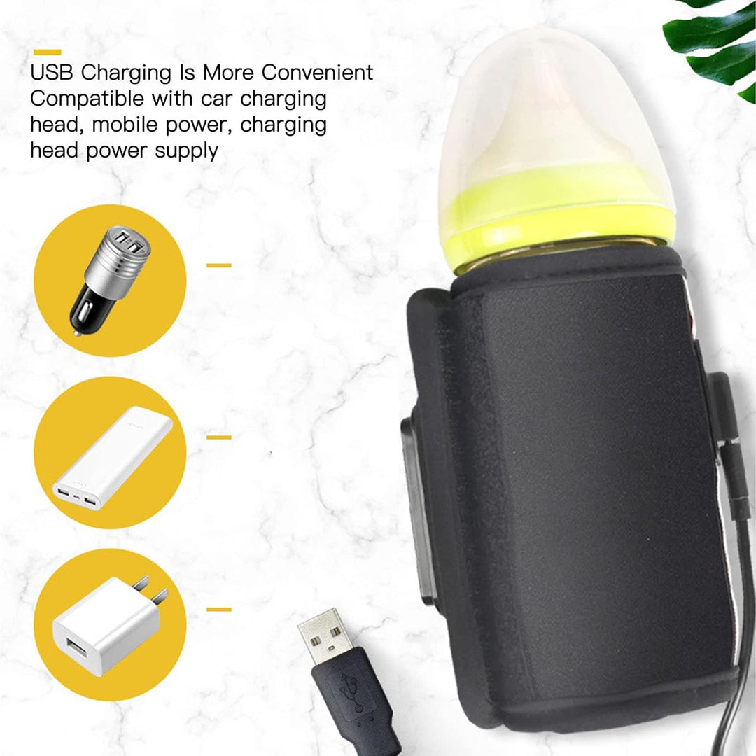 Tragbare Flasche zum Warmhalten, Flaschenwärmer, USB, Dinosaurier-Design, geeignet für Auto, Aufbewa