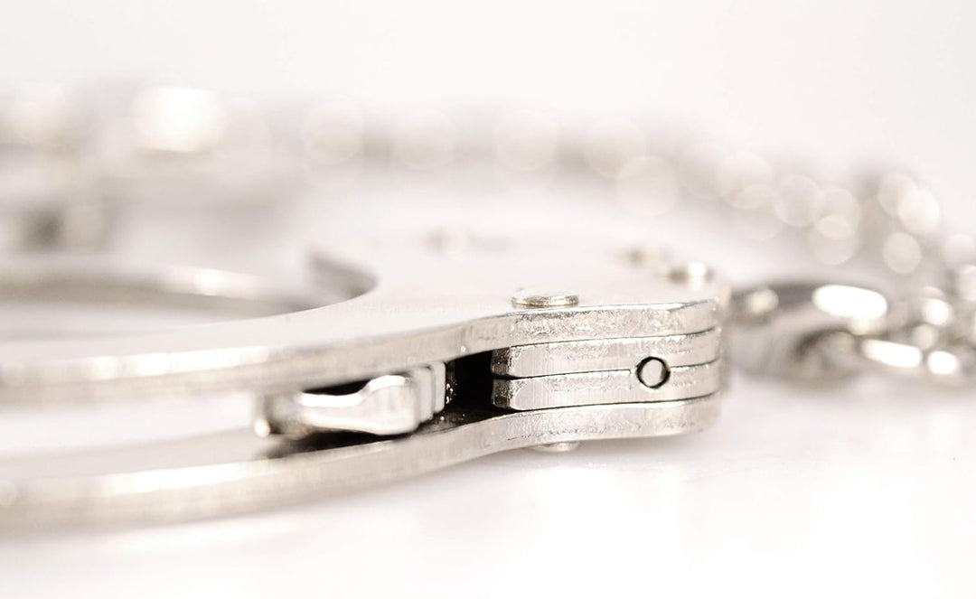 PRODEF ® Fussschelle aus hochwertigem Stahl, Double-Lock Sicherung, verschweisste 41 cm Kette, inkl.