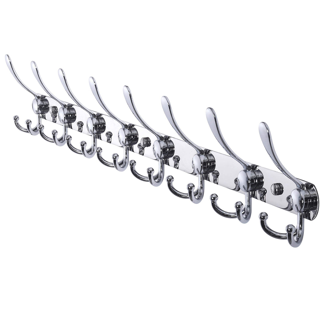 Dseap Garderobenleiste mit 8 haken, schwerlast 74cm Lang garderobenhaken, edelstahl wandgarderobe, k