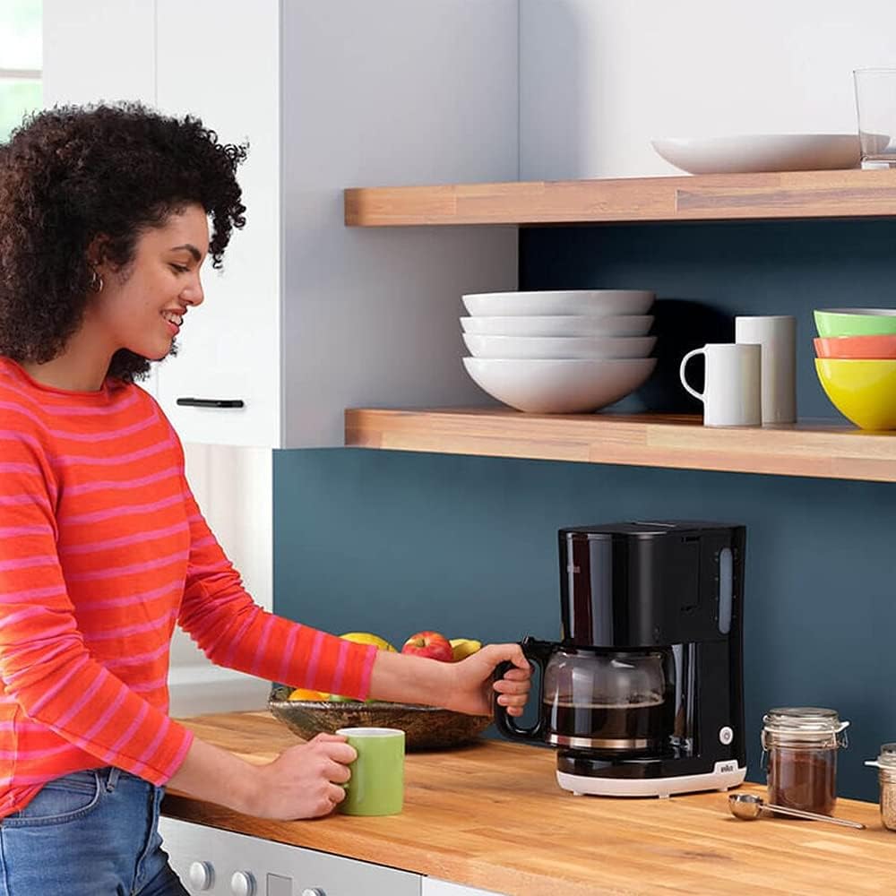 Braun Household Breakfast1 Filter Coffee Maker AromaCafe OptiBrew System Automatic Shut-Off Coffee M