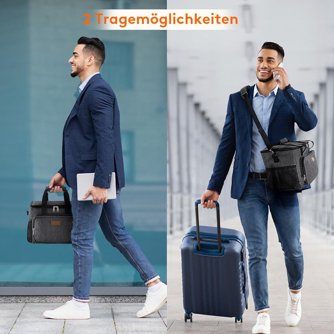 Lifewit 15L Kühltasche klein unterwegs, Isolierte Cooler Bag Lunchtasche faltbar für Herren und Dame