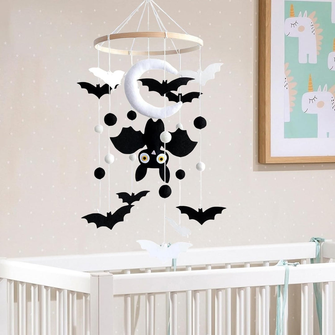 Mobile Baby Bettglocke mit Schwarze Fledermaus Hängende Mobile Windspiel für Babybett Kinderbett Hal