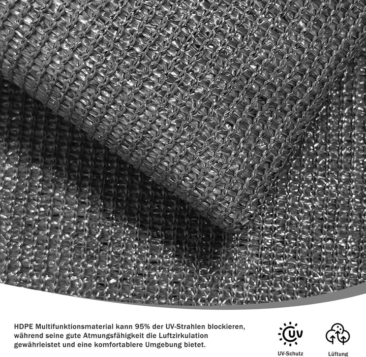 HENG FENG Balkon Sichtschutz 1x4m，HDPE Balkonverkleidung wetterfest, UV-Schutz, Atmungsaktiv,mit Kab