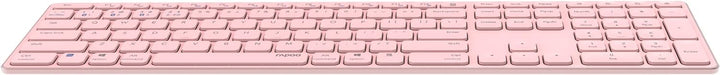 Rapoo E9800M kabellose Tastatur Wireless Keyboard wiederaufladbarer Akku flaches Aluminium Design DE
