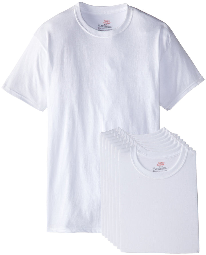 Hanes Herren 6er-Pack plus 2 gratis Crew T-Shirts S Weiss, S Weiss