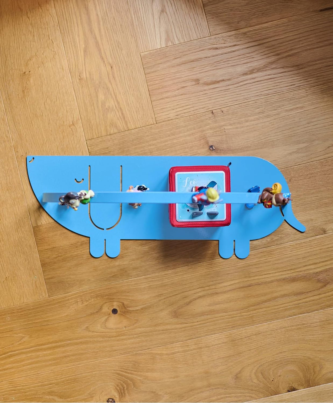 Regal DACKEL – Magnetisches Standregal für 70–100 Hörfiguren – kompatibel mit Toniebox & Ladestation