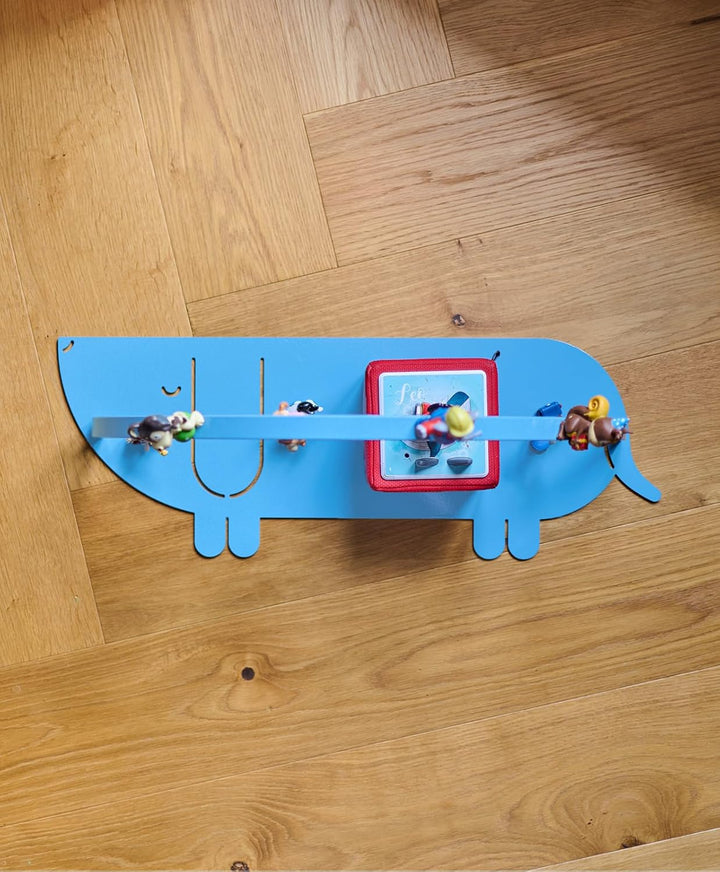 Regal DACKEL – Magnetisches Standregal für 70–100 Hörfiguren – kompatibel mit Toniebox & Ladestation