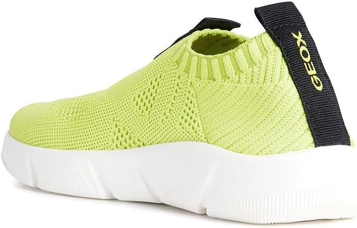 Geox Jungen J Aril Boy A Sneakers 34 EU Lime Black, 34 EU Lime Black