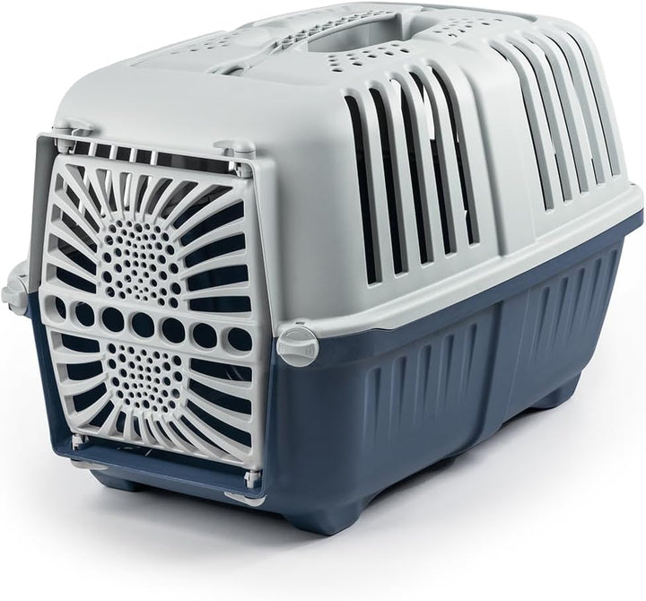 lionto Transportbox für Hunde & Katzen aus recyceltem Kunststoff Tiertransportbox Kleintierbox, 48x3