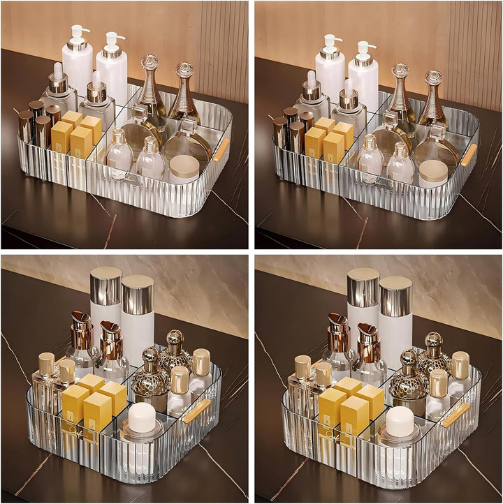 DASITON Make up Organizer mit Fächern, Grosser Make up Aufbewahrung Kosmetik Organizer für Badezimme