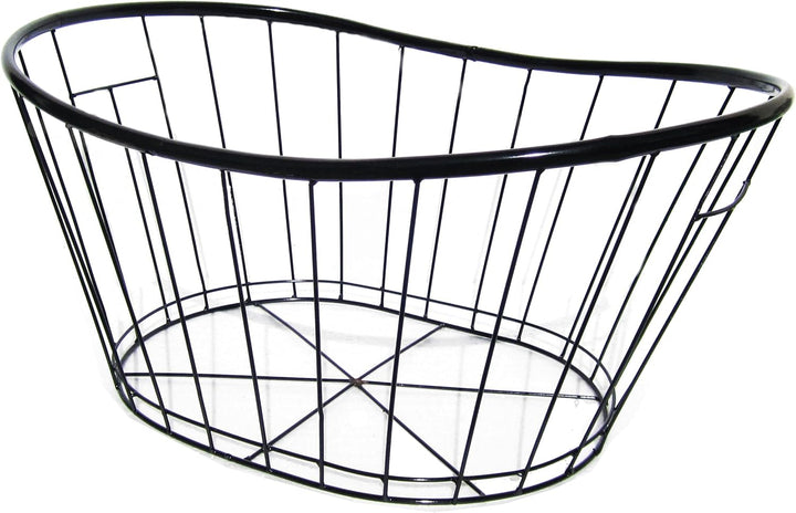 Habau 2681 Holzkorb aus Polyethylen mit Metallrahmen, Grau, 63,5 x 44,5 x 30