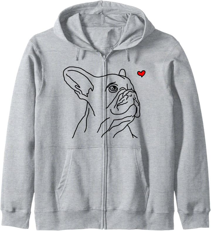 Französische Bulldogge Liebe Frauchen Frenchie Geschenkidee Kapuzenjacke