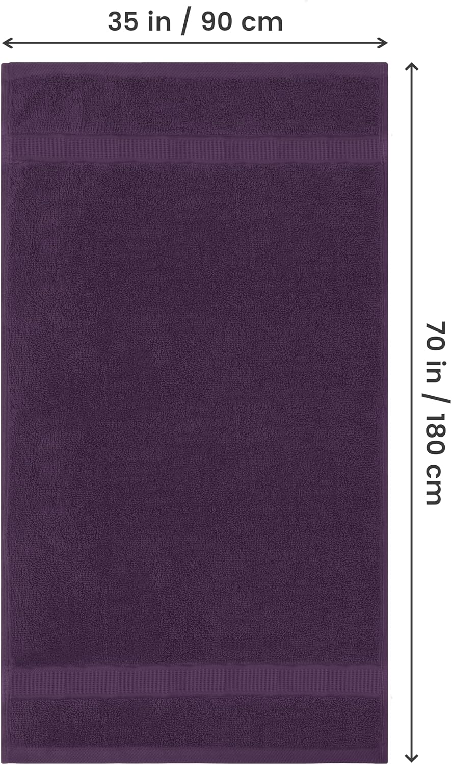 Utopia Towels - 2er Badetücher Gross aus Baumwolle mit Aufhänger, Saunatücher,Badehandtücher Gross,