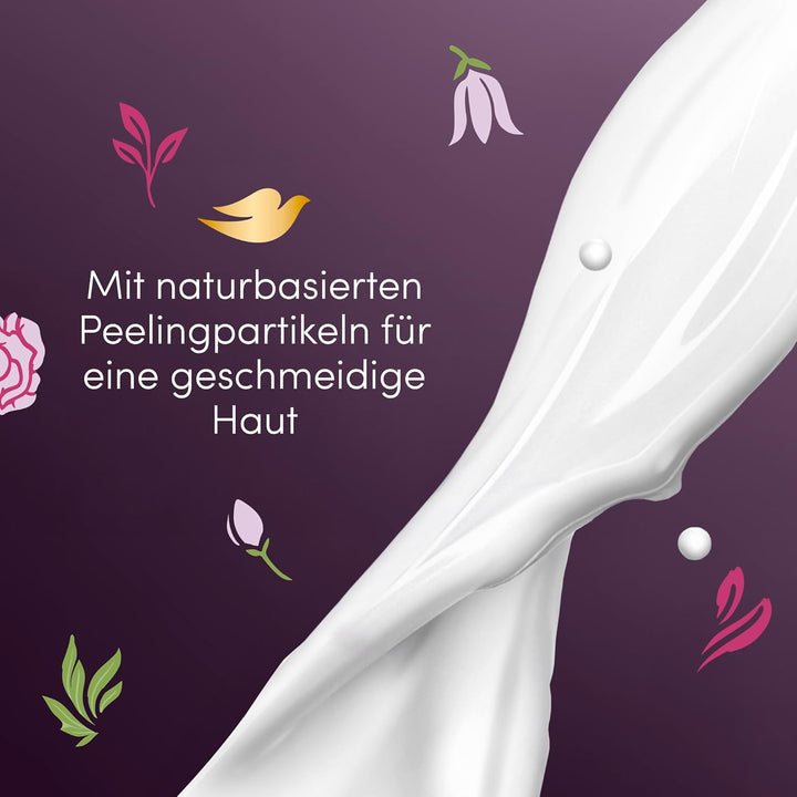 Dove Creme-Dusch-Peeling Raspberry Rendezvous Limited Edition Körperpeeling für geschmeidige Haut 4x