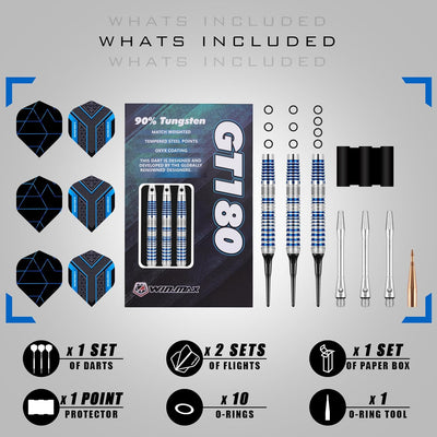 WIN.MAX Dartpfeile 90% Tungsten 3 Stück 90% Wolfram 16-18 Gramm Dart professionelle Soft-Dartpfeile
